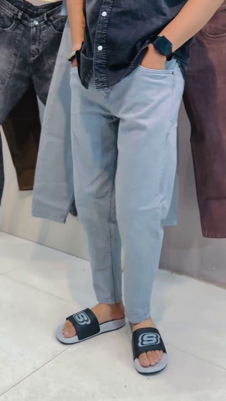Sky Fade Slim Fit Denim – Everyday Cool Light Wash Jeans 👖💙✨