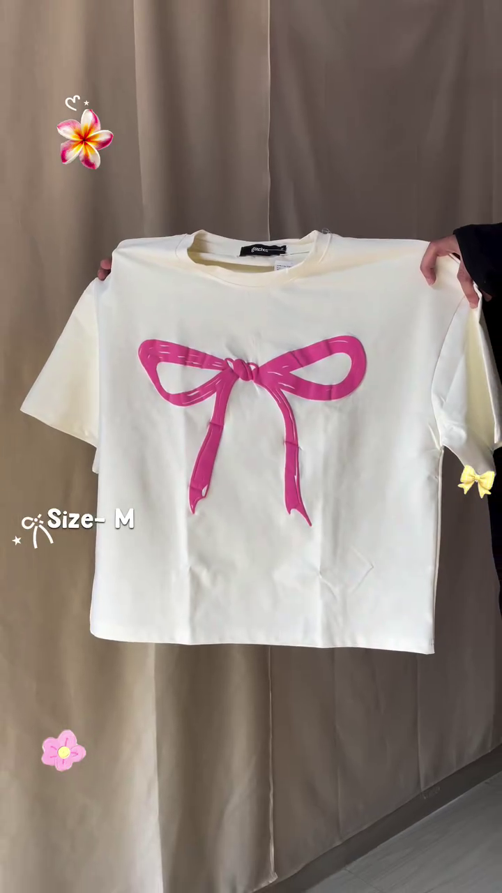 🎀 Sweet Bow Graphic Oversized Tee 🎀