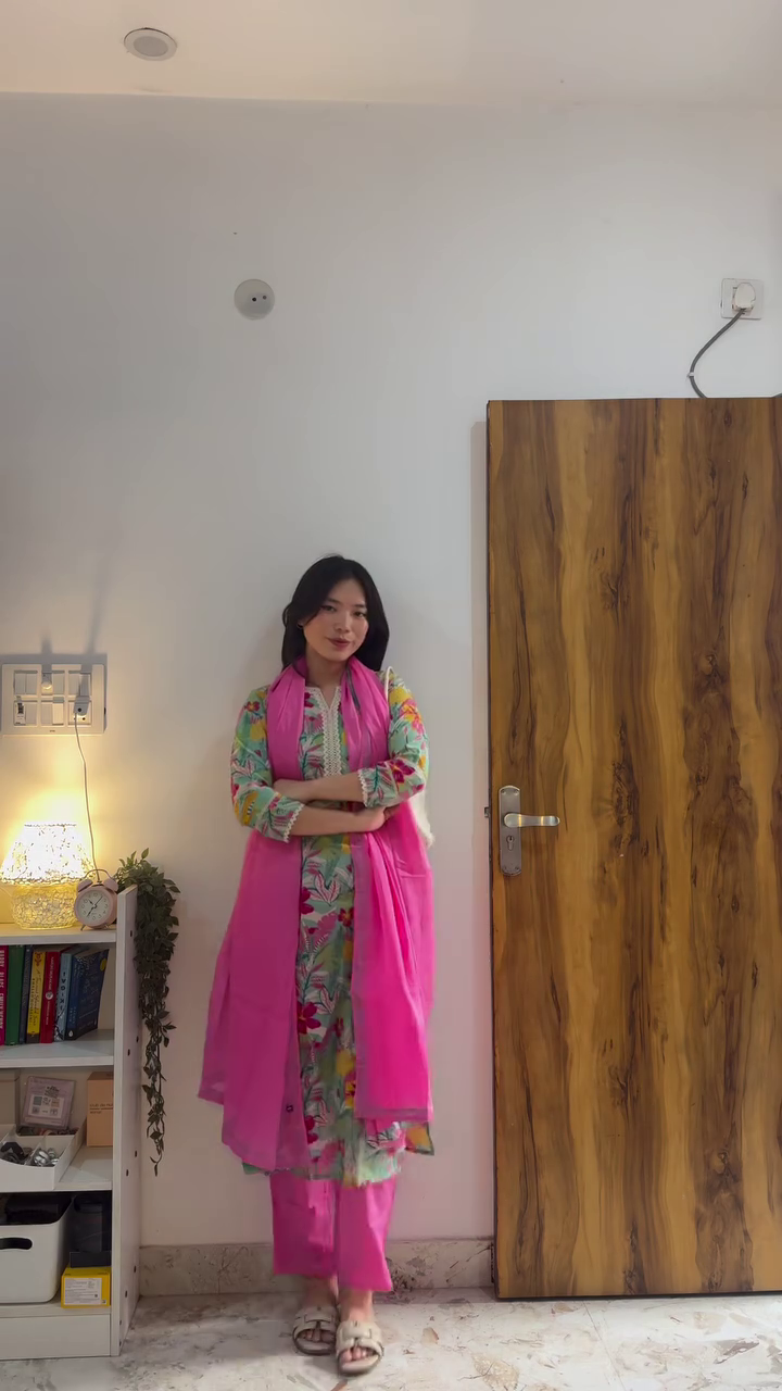 🌸 Bloom Grace Floral Kurti Set with Dupatta 🌸