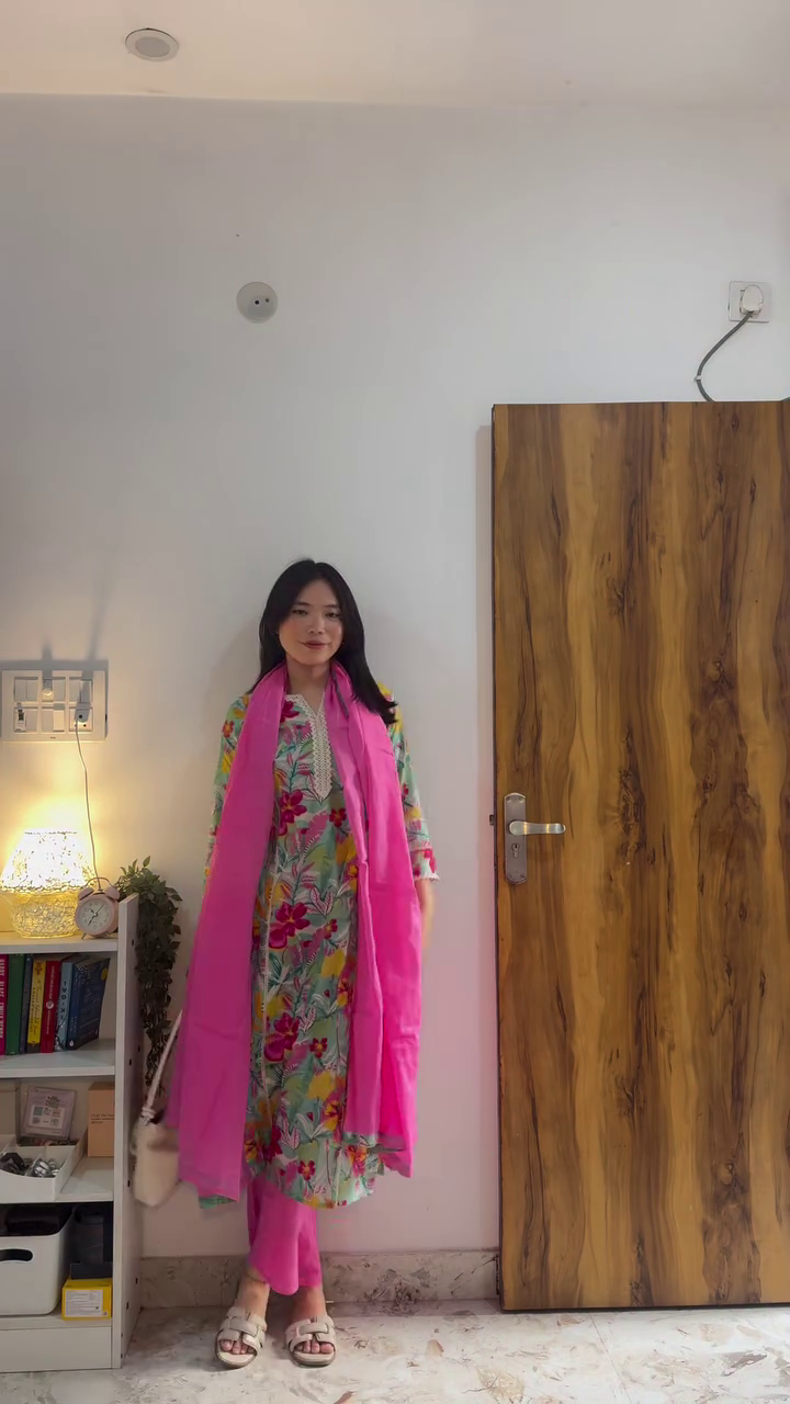 🌸 Bloom Grace Floral Kurti Set with Dupatta 🌸