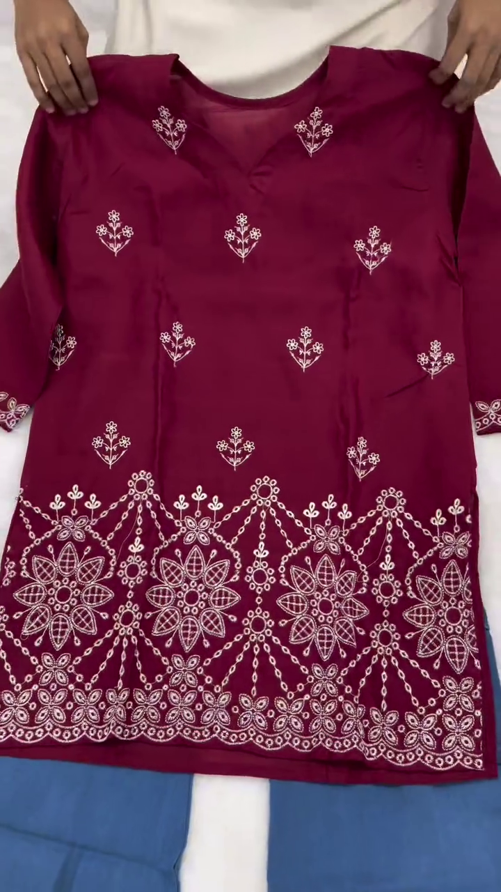 ❤️ Royal Bloom Embroidered Kurti Collection – Elegant Everyday Ethnic Wear ✨🌸