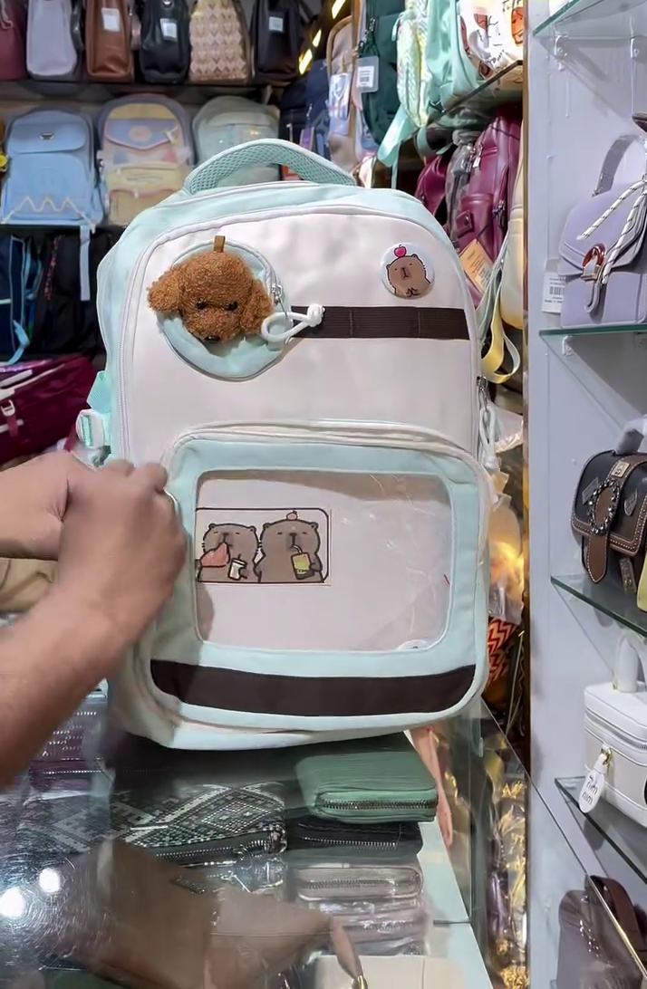 🎒 Teddy Charm Premium Backpack ✨ | Cute, Spacious & Everyday Essential 💕🐻