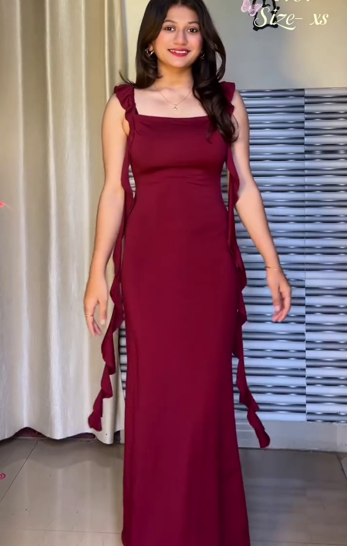 ❤️✨ Premium Smocked Puff Sleeve Flared Maxi Dress for Women ✨❤️
