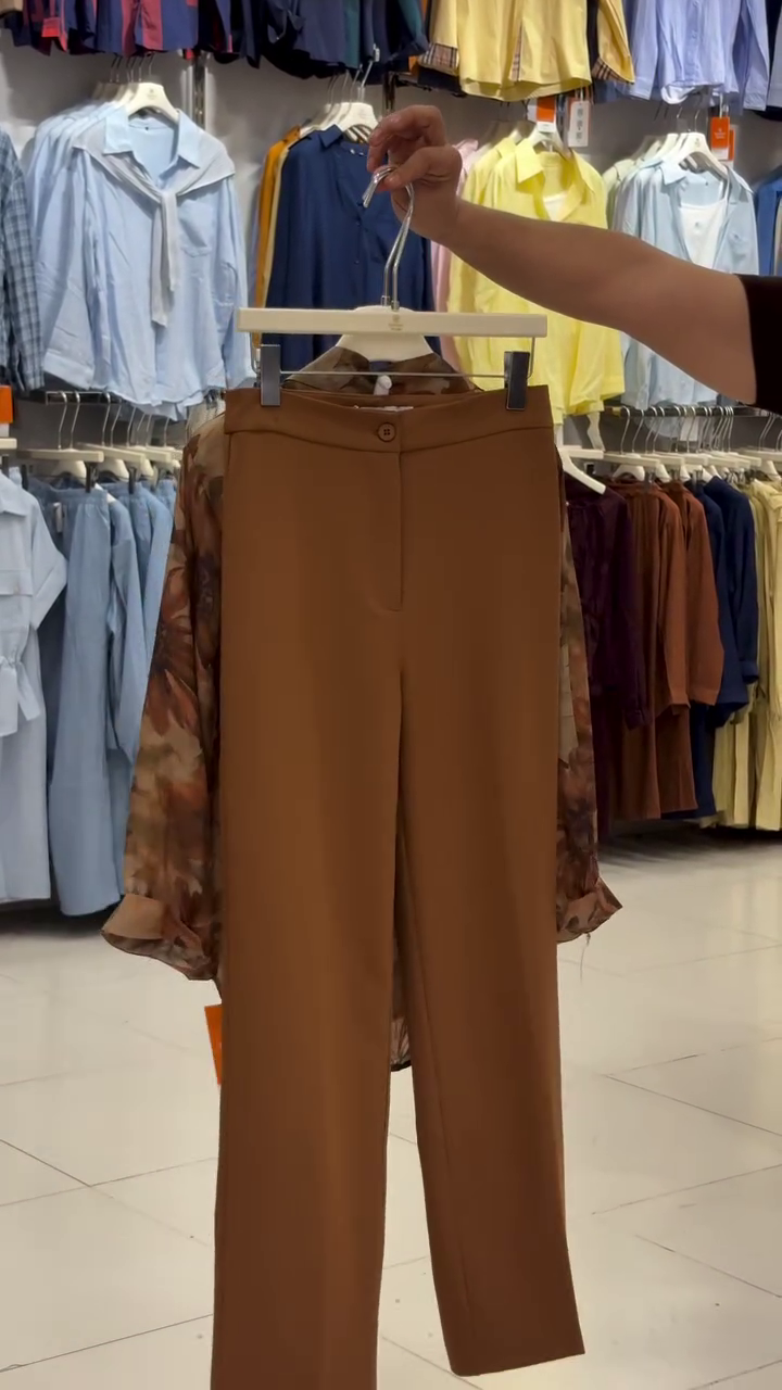 🤎🍂 Premium Floral Print Sheer Shirt with Elegant Straight-Fit Trouser Co-Ord Set 🍂🤎