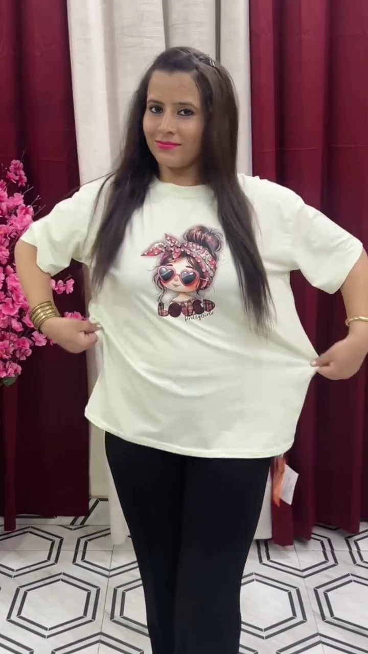 👕 Cute Graphic Printed Oversized Casual T-Shirt for Women & Girls – Soft Comfortable Everyday Wear Tee with Trendy Fashion Artwork Design 👕