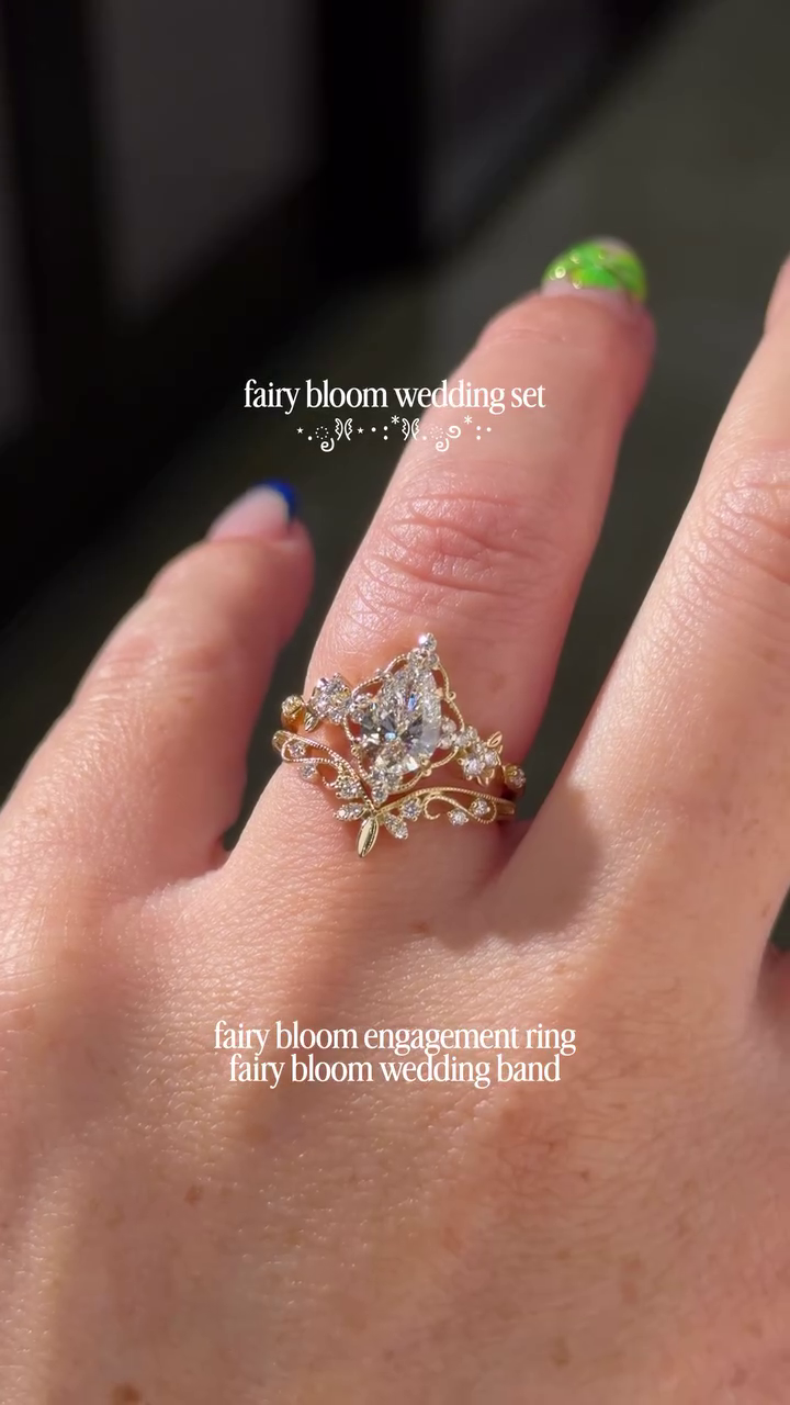 💍 Premium Floral Crystal Statement Ring – Elegant Women's Engagement, Wedding & Party Fashion Ring 💍