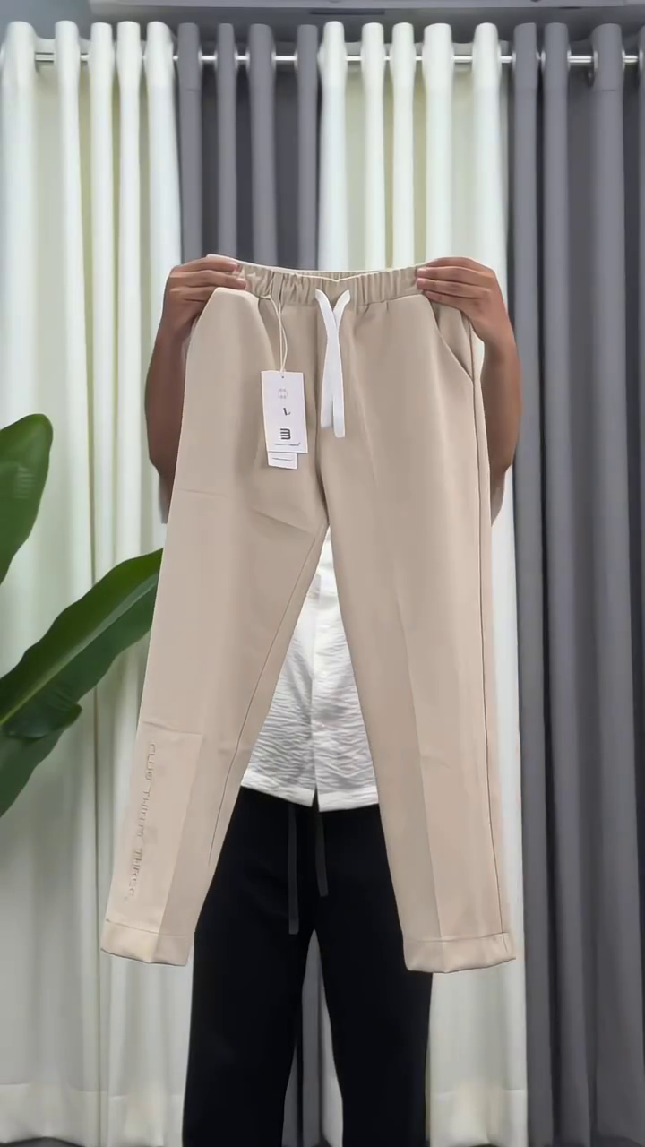 🤍 Premium Relaxed Fit Drawstring Casual Tapered Jogger Pants for Men & Women