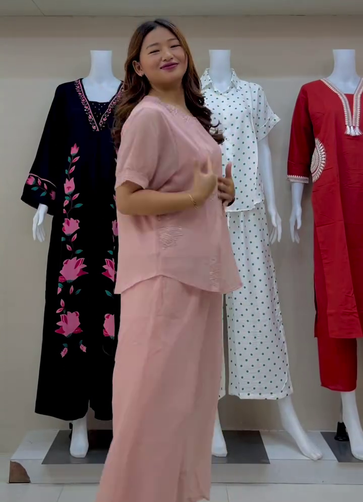 🌸 Premium Women's Embroidered Kurti & Palazzo Co-Ord Set 💖✨