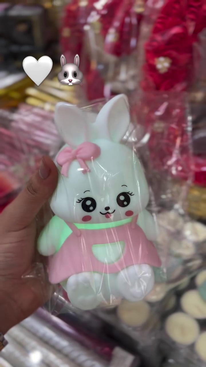 🐰 Cute Bunny LED Silicone Night Lamp | Soft Touch Rechargeable Kids Bedside Light
