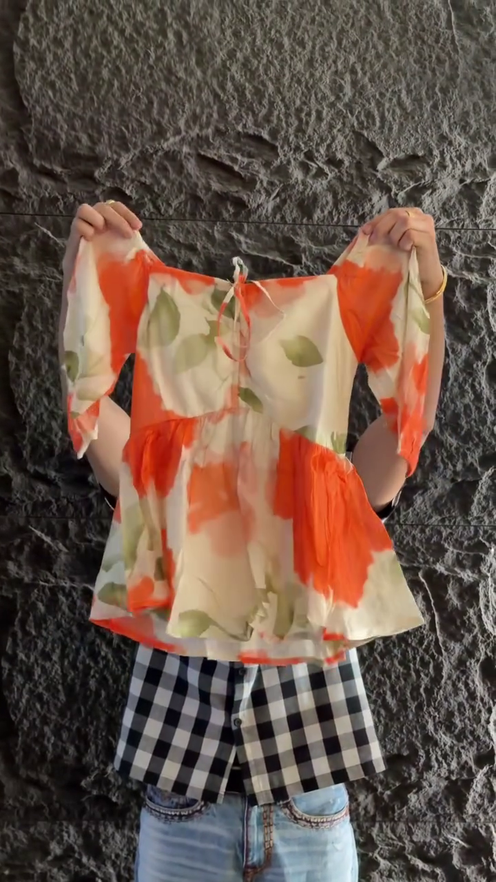 🍊 Premium Floral Printed Peplum Top with Matching Straight Pants Co-Ord Set | Elegant Casual, Vacation & Summer Wear Outfit