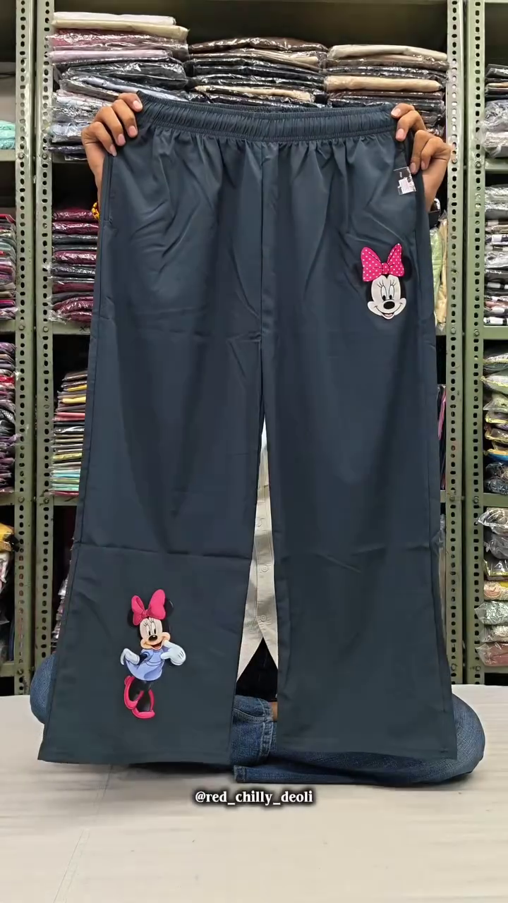 ✨ Premium Minnie Mouse Printed Wide Leg Palazzo Pants | Soft Cotton Lounge Wear | Trendy Women's Bottom