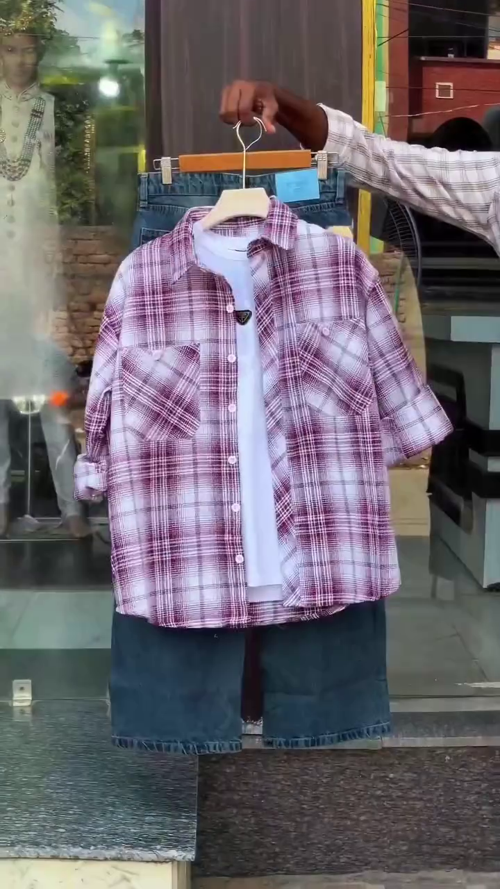 Classic Red And White Plaid Flannel Casual Shirt Over White Tee ❤️🤍👕✨