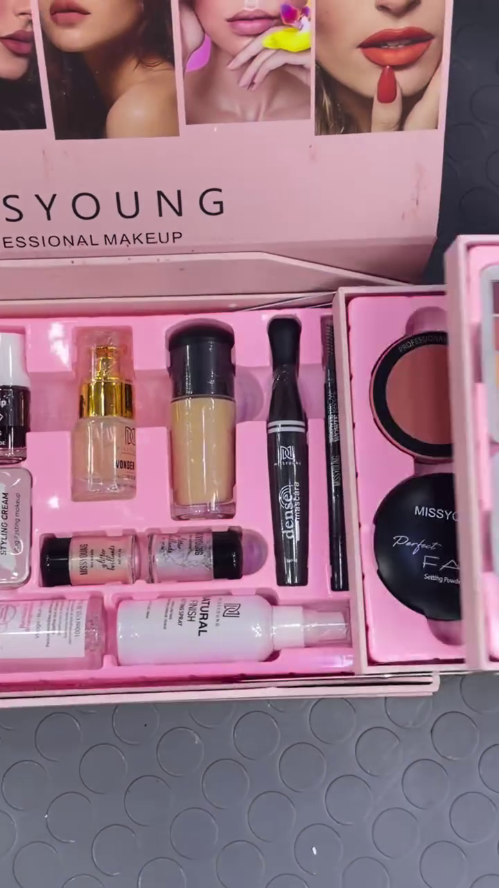 Complete Professional Makeup Kit Gift Box With Foundation, Mascara, And Setting Powder 💄✨🎁